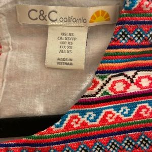 C&c California embroidered swim cover up or light dress.